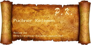 Puchner Kelemen névjegykártya